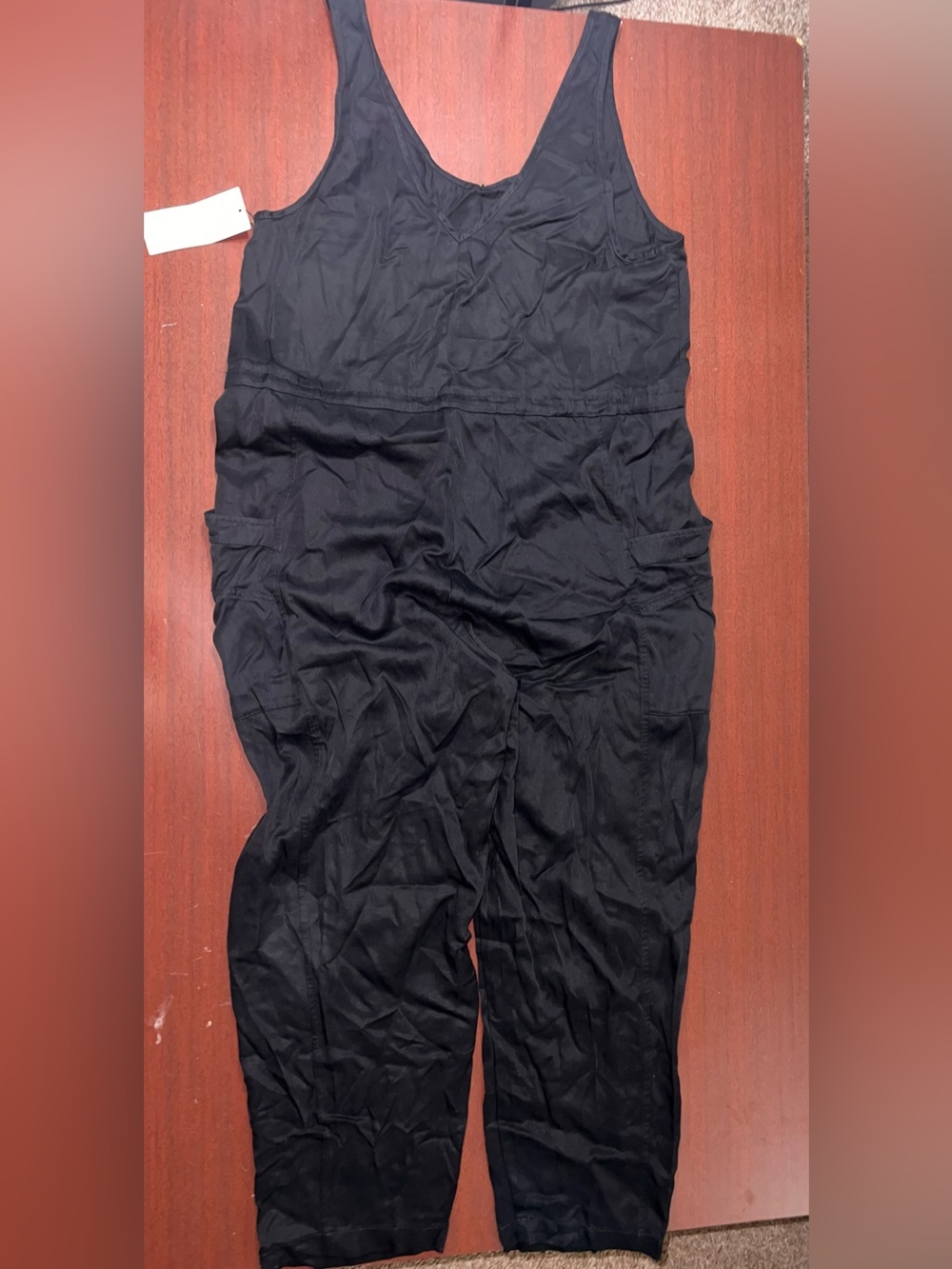 CALIA by Carrie Underwood Black Sleeveless Drawstring Jumpsuit - Picture 4 of 4
